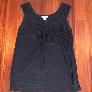 White House black market top blouse black medium m